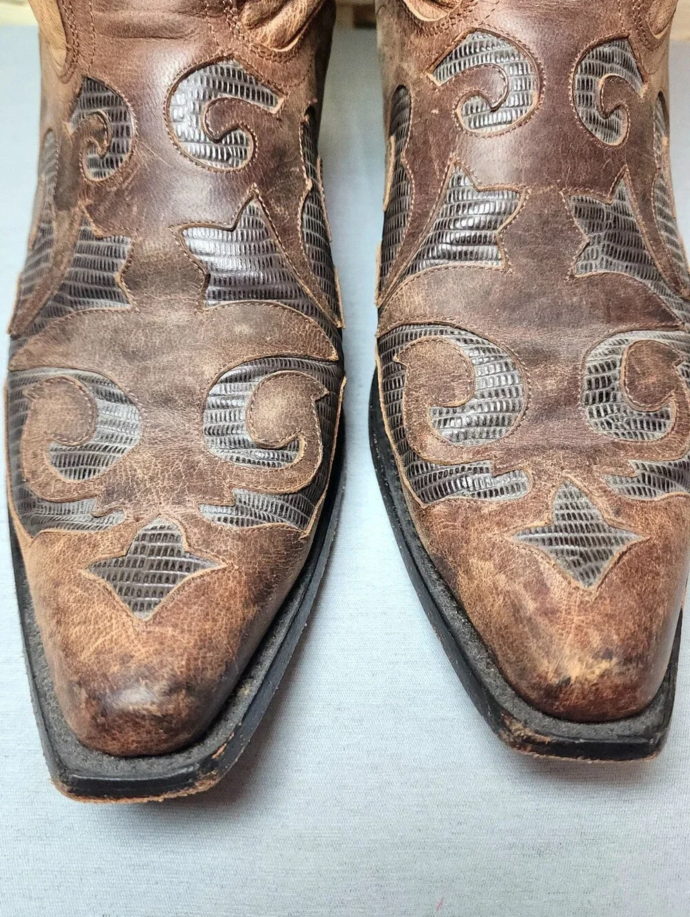 J.B. Dillon Men’s Genuine Goat Skin JBM2213 Brown Cowboy Western Boots Size 12D